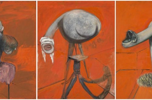 Meisterwerke: Drei Studien zu Figuren am Fuße einer Kreuzigung von Francis Bacon