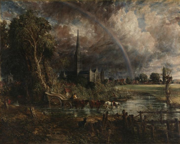 Salisbury Cathedral From the Meadows and The Death of Maria Constable