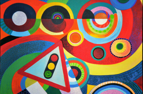 Ein Interieur mit Pop Art