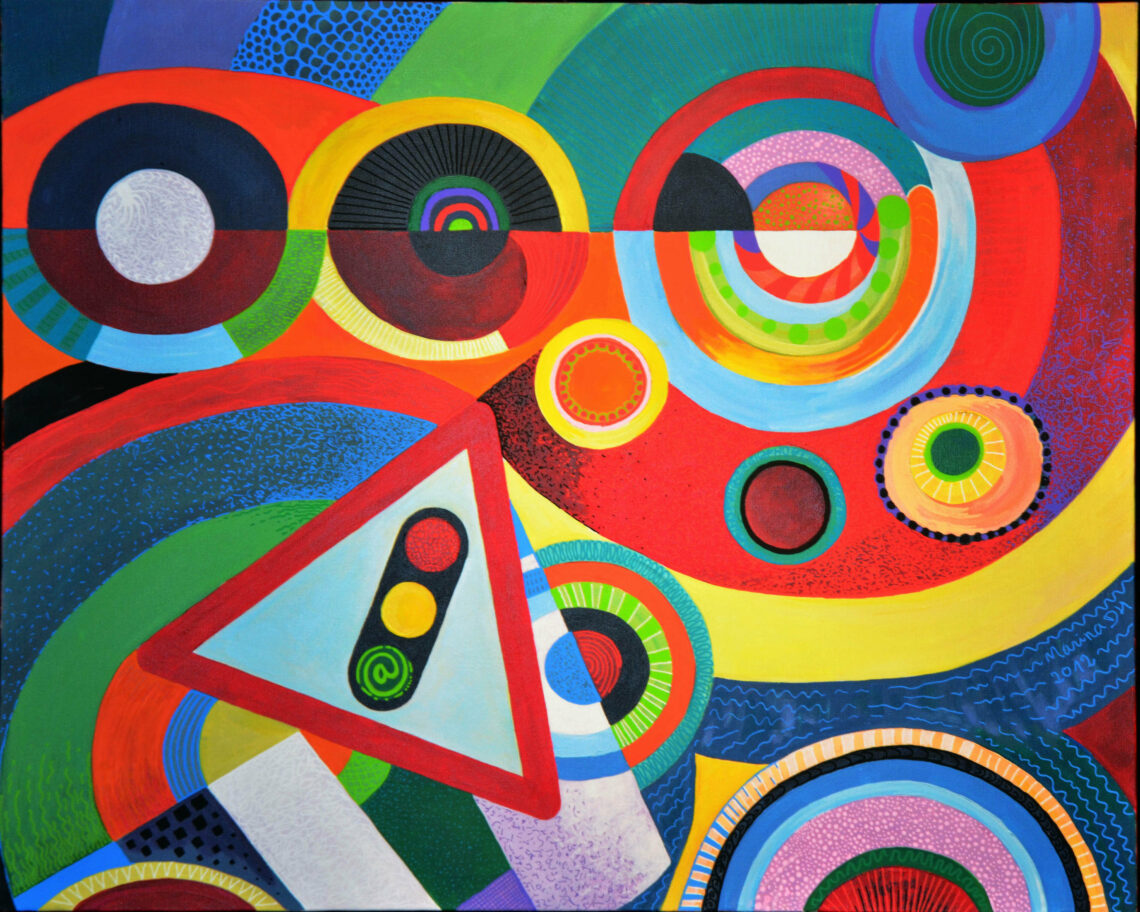 Ein Interieur mit Pop Art