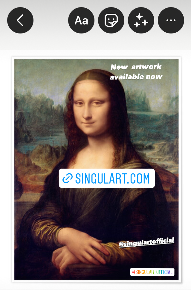 Sell your art with Instagram link stickers