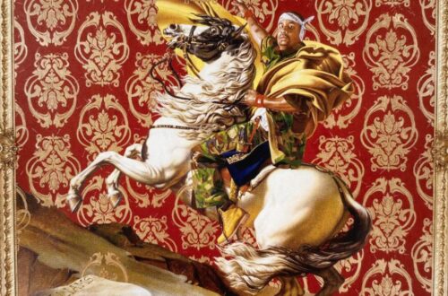 Napoleón guiando al ejército a través de los Alpes por Kehinde Wiley