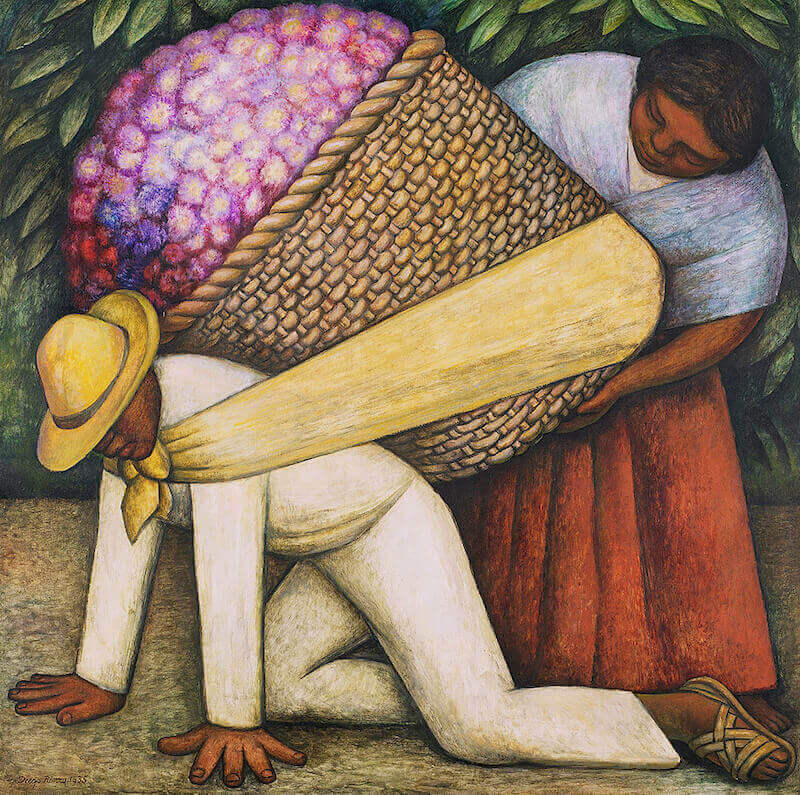 Le Porteur de Fleurs par Diego Rivera