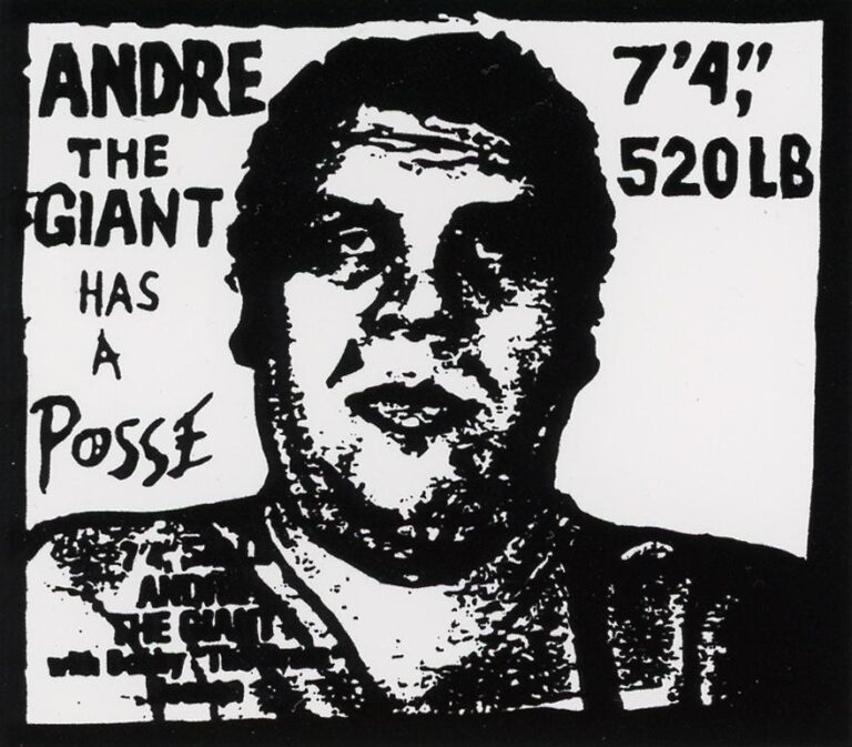 Révéler l’icône : Andre the Giant Has a Posse de Shepard Fairey