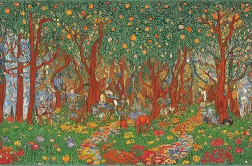 The Enchanted Garden by Louis Wain