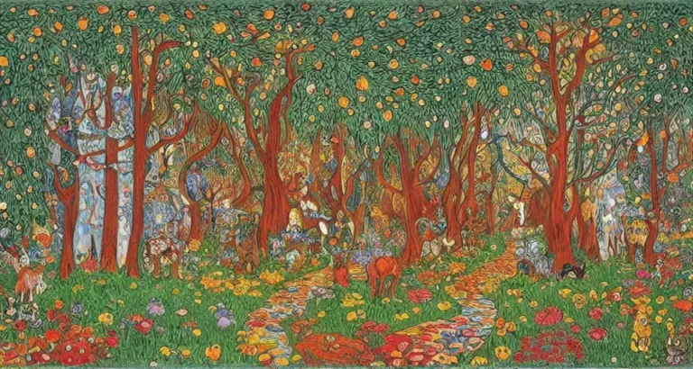 The Enchanted Garden by Louis Wain