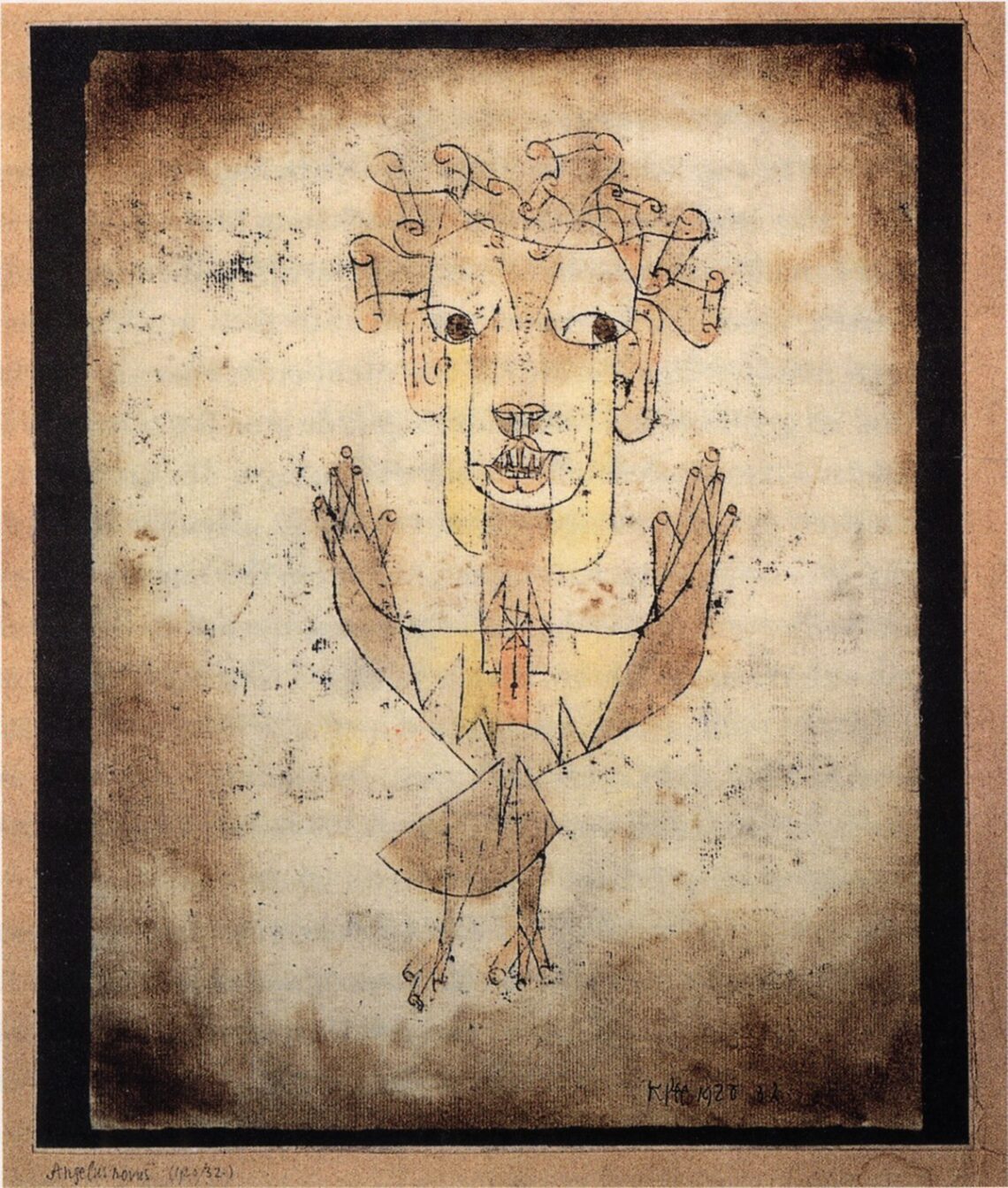 Ángelus Novus de Paul Klee: La Obra Maestra del Tiempo y el Progreso, image size:1140x1343