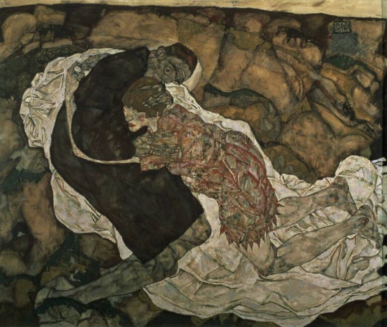 Explorer la mort et la jeune fille par Egon Schiele