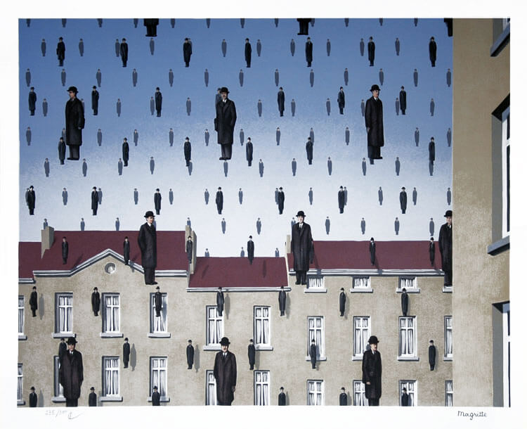 „Exploring Golconda“ von René Magritte