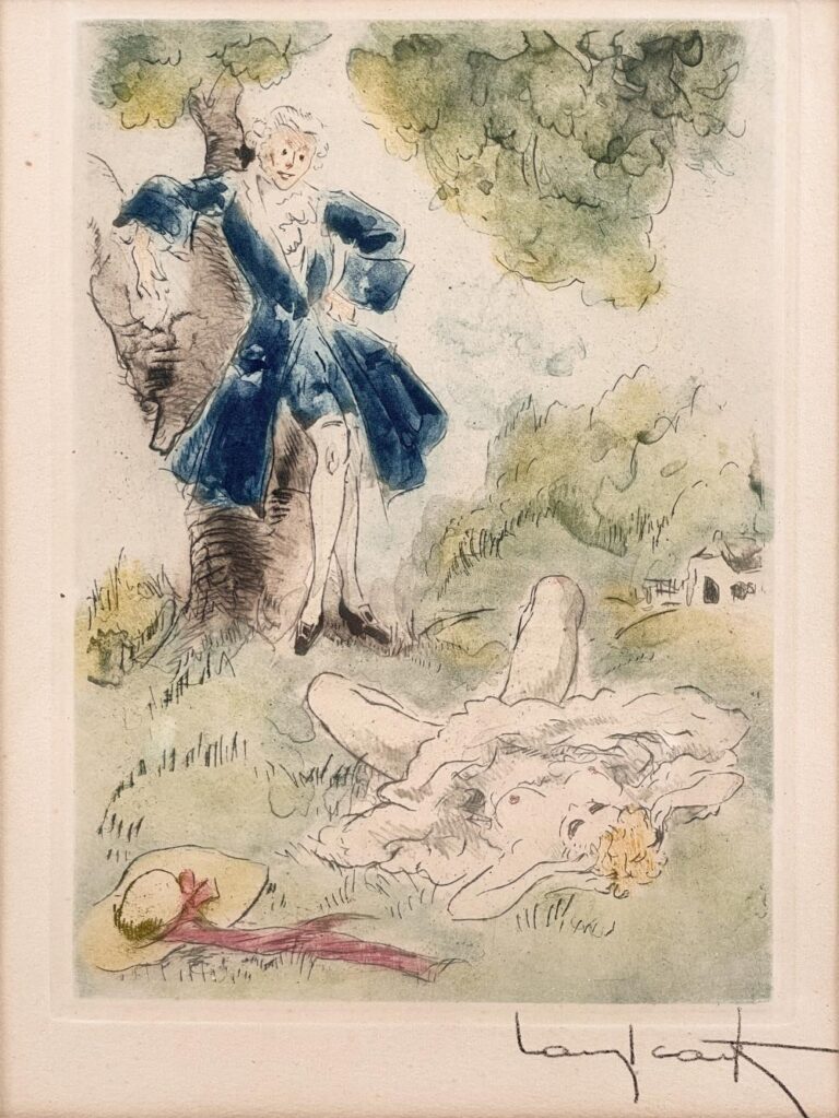 Exploring Meadow Maiden by Louis Icart