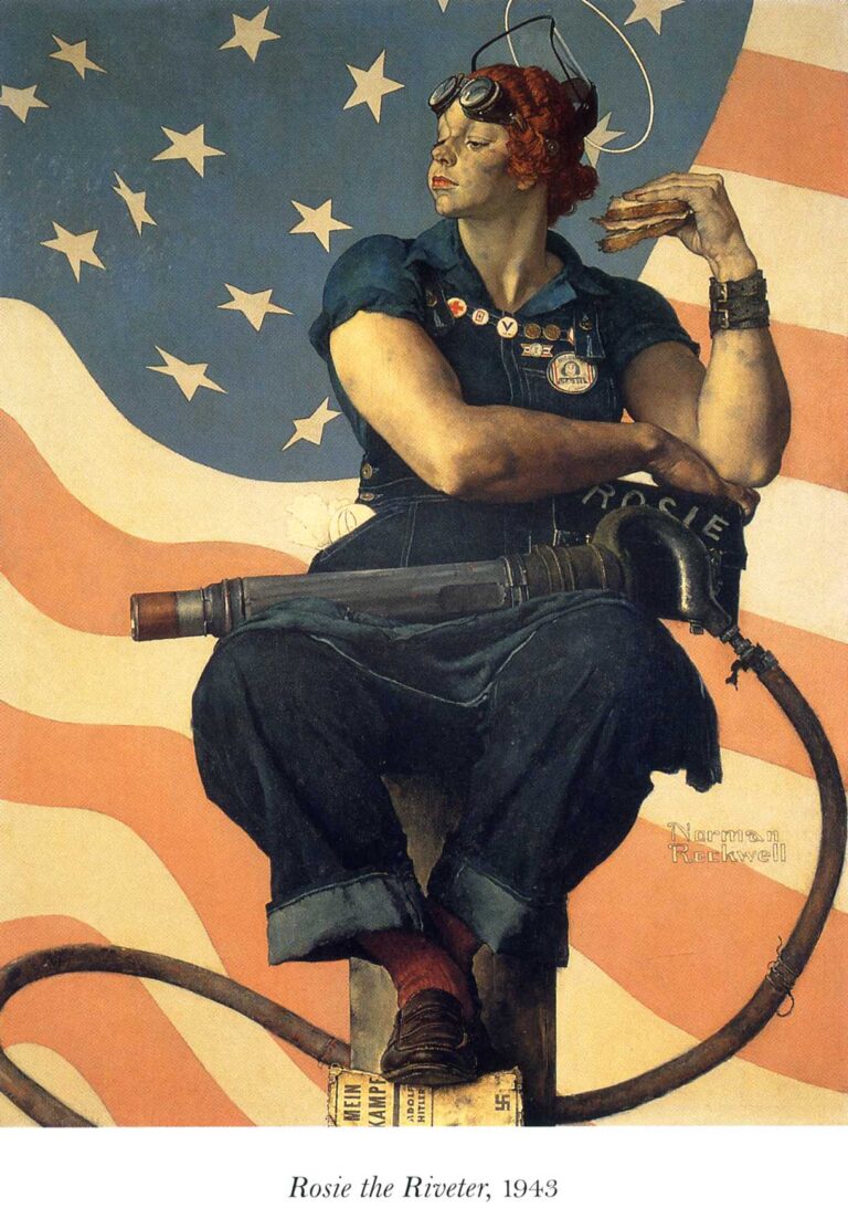 Erforschen von Rosie the Riveter (1943) von Norman Rockwell