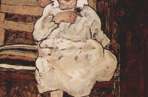 Esplorando il bambino seduto di Egon Schiele