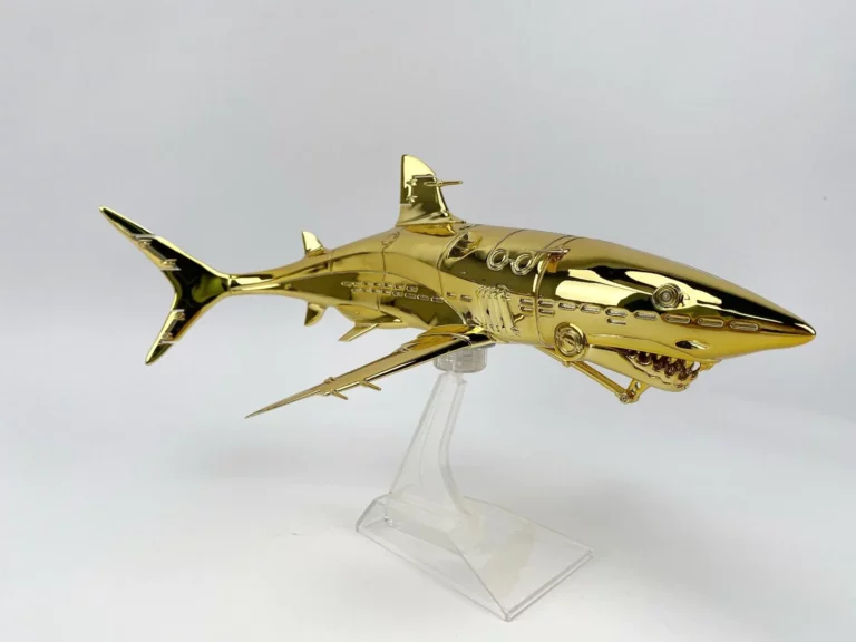 Unveiling the Masterpiece: Shark (Golden) by Hajime Sorayama