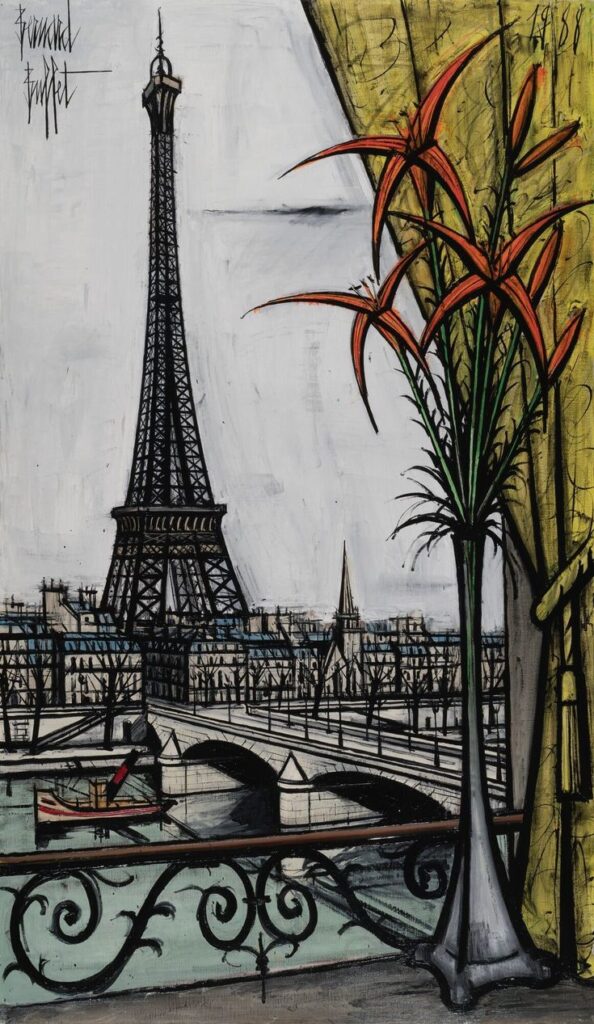 ベルナール・ビュッフェ、「PAYSAGES DE PARIS-Le pont d