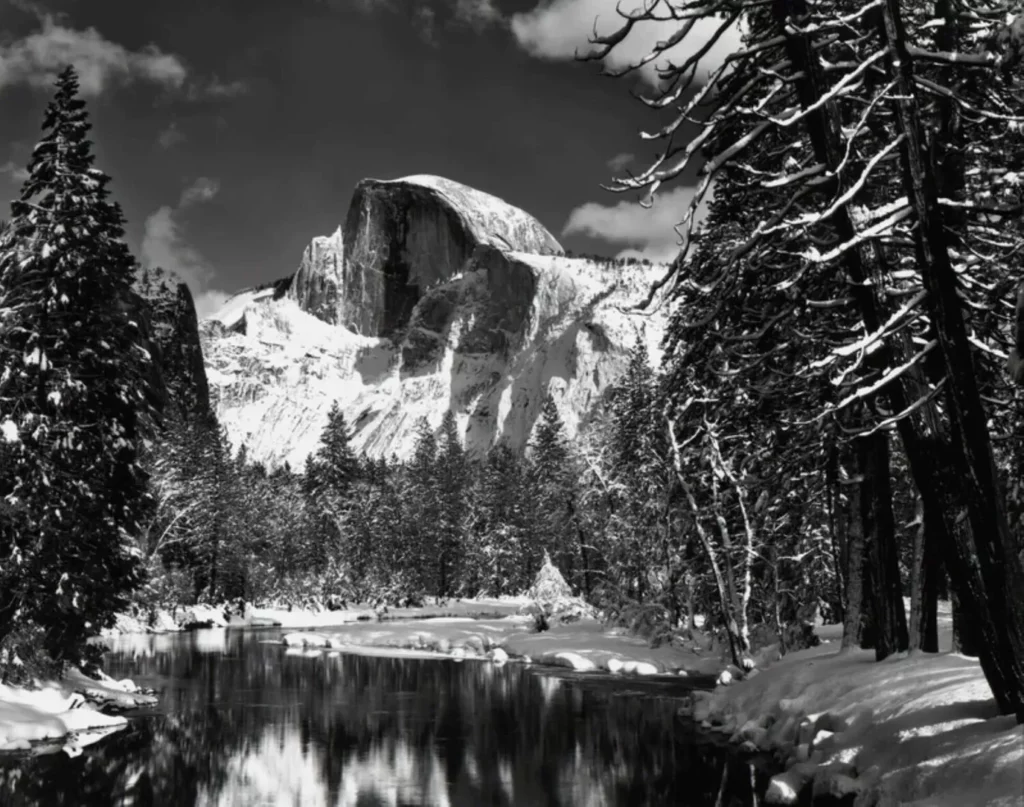 Half Dome, Merced River, Winter - Yosemite