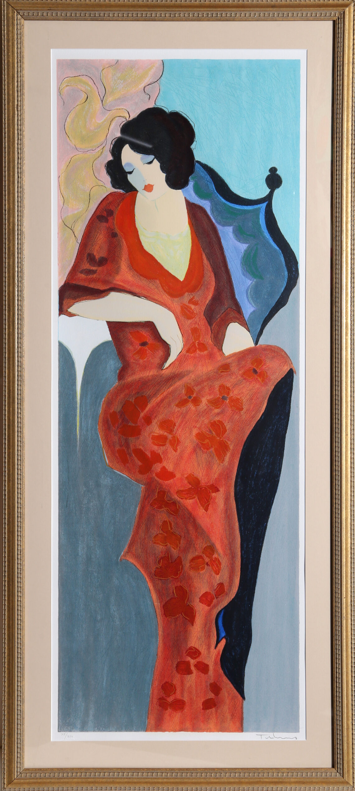 Woman in Red by Itzchak Tarkay: A Celebration of Color