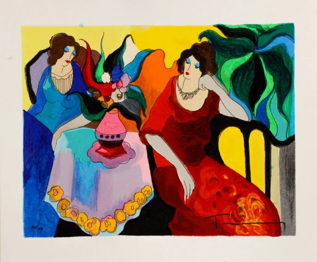 Mujer en Rojo de Itzchak Tarkay: Una Celebración del Color