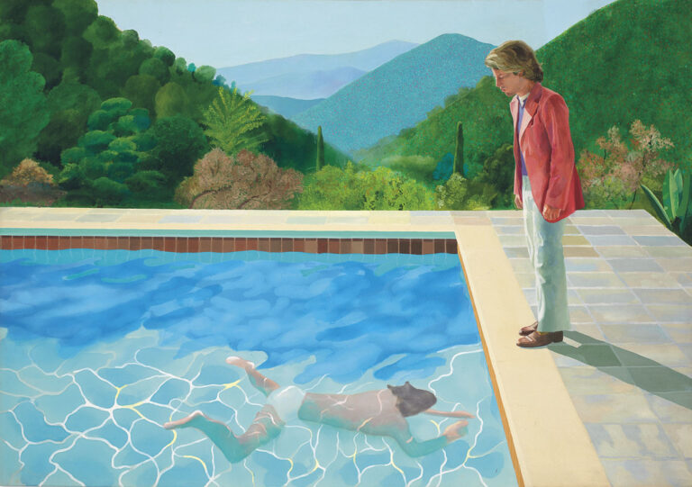 « Un portrait d’un artiste » de David Hockney (piscine à deux personnages)