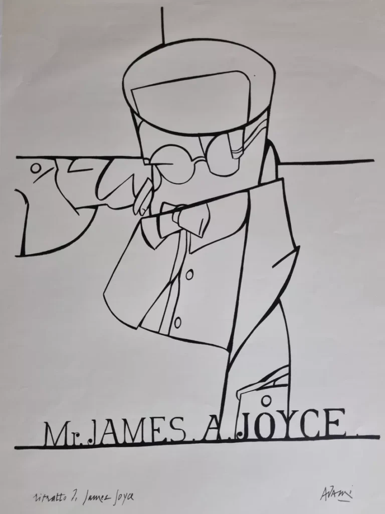 Exploring Portrait of James Joyce by Valerio Adami