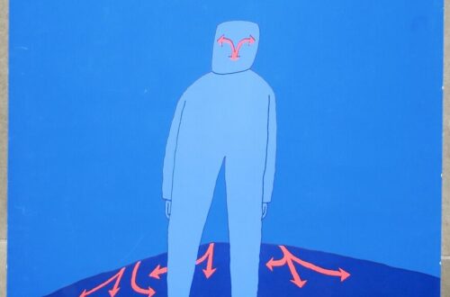 Art Insight: Personnage sur fond Bleu by Jean Michel Folon