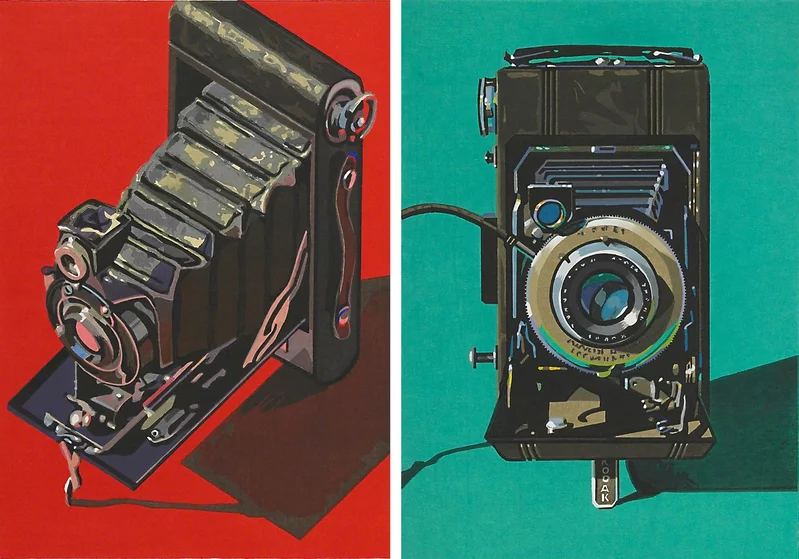 Three Cameras by Robert Cottingham