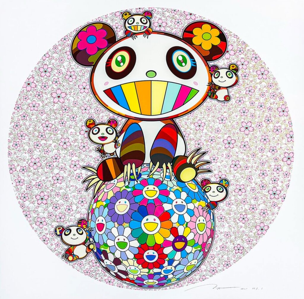 Happiness of a Spring Day. Panda Mother and Baby, by Takashi Murakami