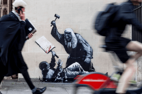 Banksy’s New Mural Didn’t Last Long — And That’s the Point Banksy’s New Mural Didn’t Last Long — And That’s the Point