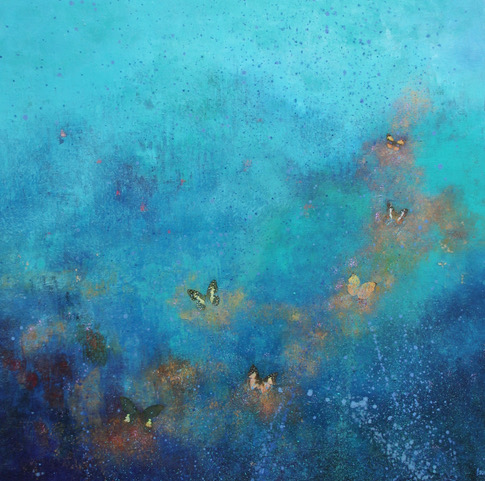 Laure’s first butterfly painting