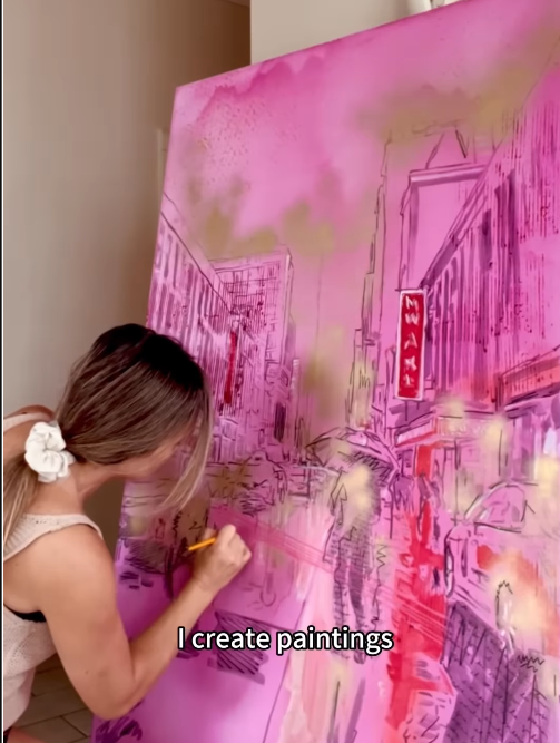 Alt text: Singulart artist Isabelle – experience with Singulart community
