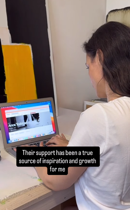 Singulart review – Anca thanks Singulart for global visibility.