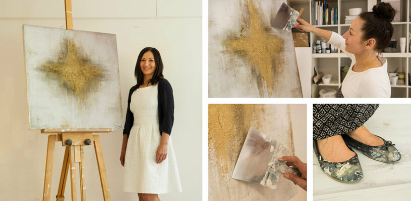 Sylwia Synak in de studio: Angel Showing Sylwia Synak Atelier Munich