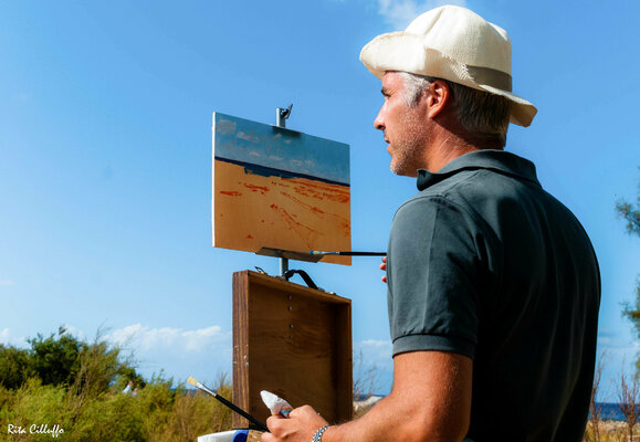 Luca Raimondi in the Studio: painting en plein air