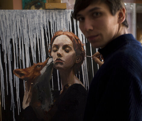 Oleksii Gnievyshev nello studio