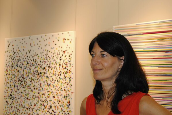 Astrid Stoeppel nello studio: Ausstellung "Colorful acrylics" 2016
