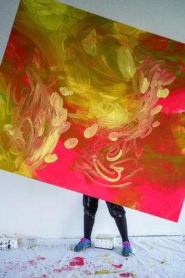 Zsuzsa Klemm nello studio: Photo by Sebastian Mayer