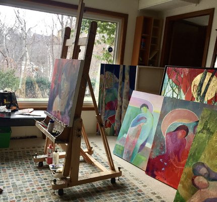 Julia Hacker in the Studio