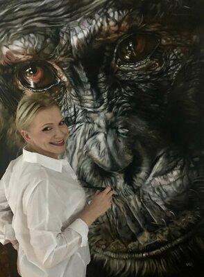 Valentina Andrees-Reschetizka in de studio