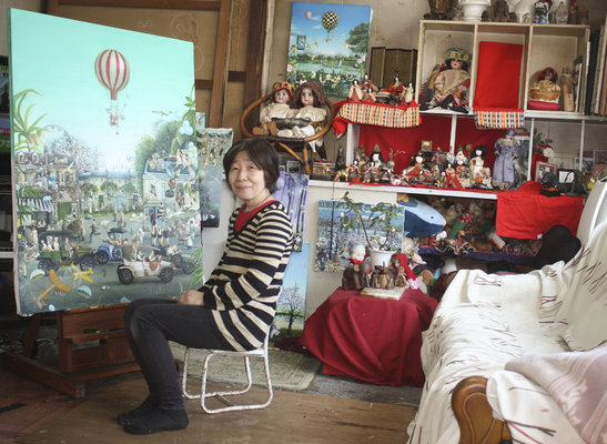 Rie Kono im Studio