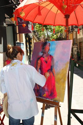 Marina Del Pozo in de studio: Painting on the street