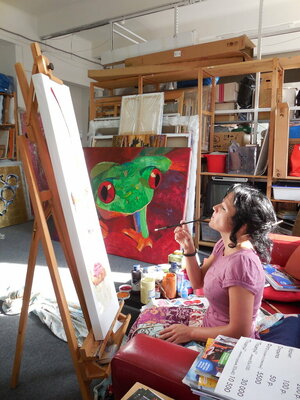 Daria Bagrintseva en el estudio