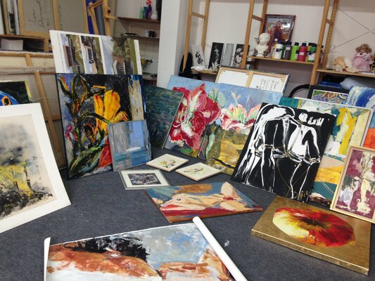 Daria Bagrintseva en el estudio