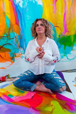 Gabriela Tolomei in de studio