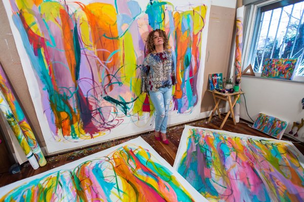 Gabriela Tolomei in de studio