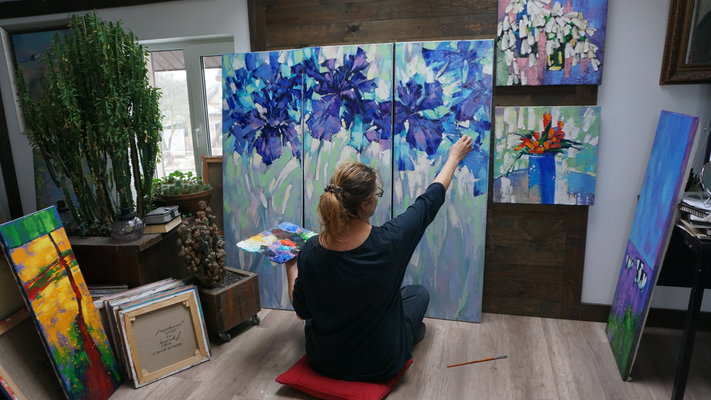 Anastasia Kraineva en el estudio