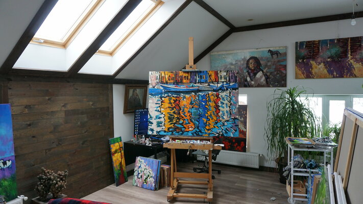 Anastasia Kraineva en el estudio