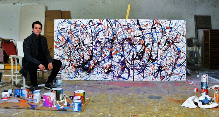 Alessio Luzzi in de studio