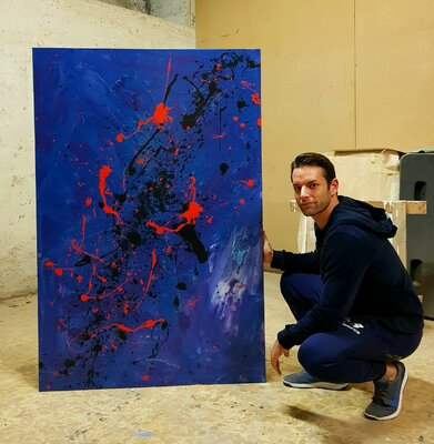 Alessio Luzzi in de studio