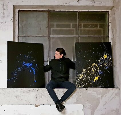 Alessio Luzzi in de studio