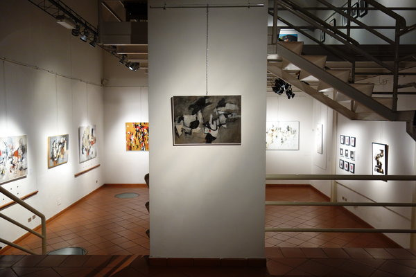 Francesco D'Adamo en el estudio: "Chimere" solo exhibition, Palazzo SS. Salvatore - S. Giovanni in P. (BO) - 2017