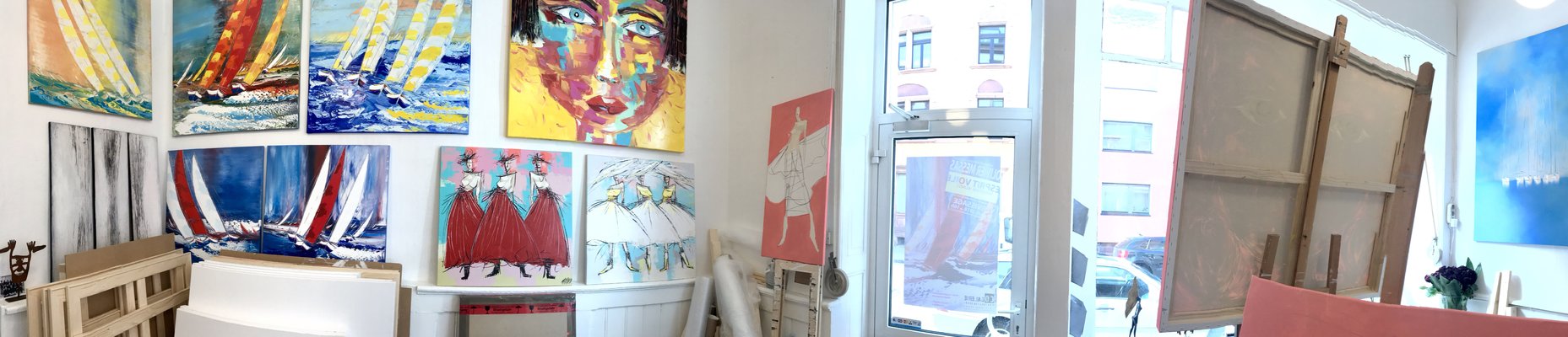 Olivier Messas im Studio: Mon atelier : coGALERIE (Atelier Olivier Messas), Marienstrasse 81, D - 76137 Karlsruhe, Allemagne